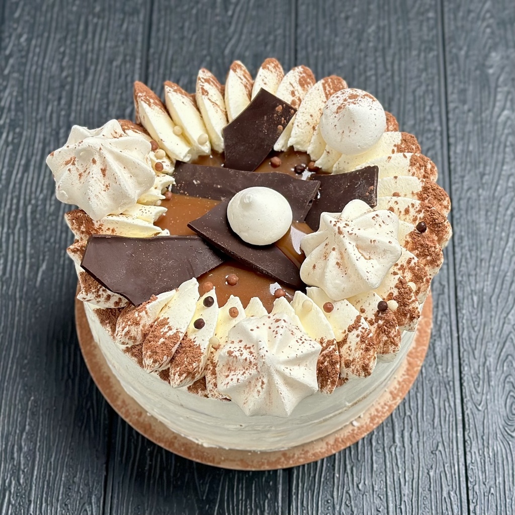 CARAMEL beurre salé - CHOCO LAIT vacherin 10/12p