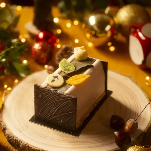 BÛCHE MARRON POIRE moyenne