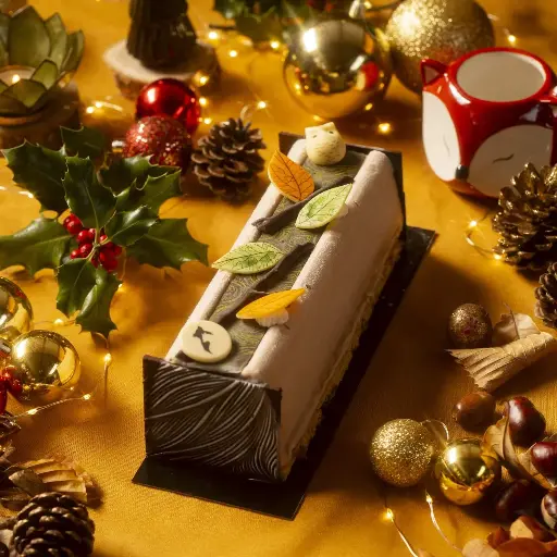 BÛCHE MARRON POIRE grande